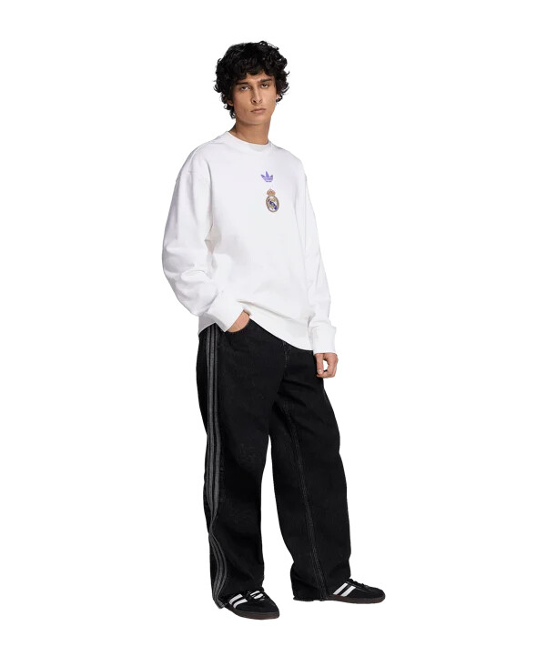 adidas real madrid lfstlr majica s kapuljačom bijela
