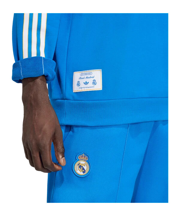 adidas real madrid icon majica s kapuljačom plava