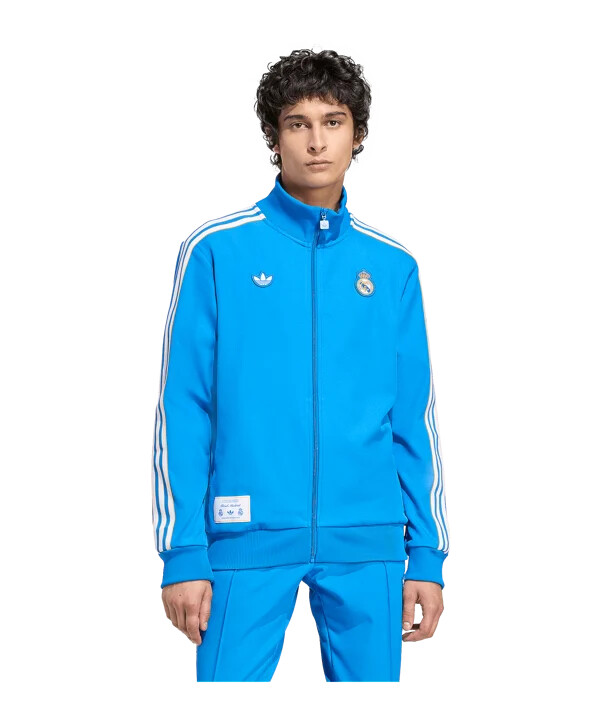 adidas real madrid icon track majica s kapuljačom plava