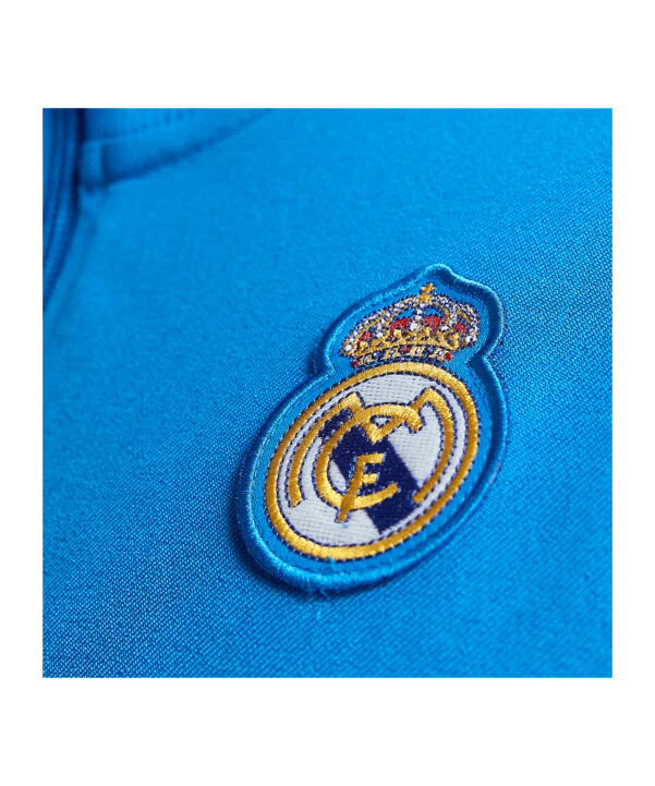 adidas real madrid icon track majica s kapuljačom plava