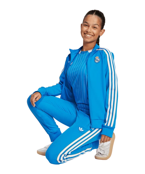 adidas real madrid icon track majica za djecu plava