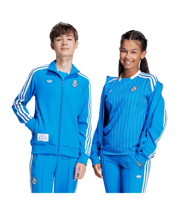 adidas real madrid icon track majica za djecu plava