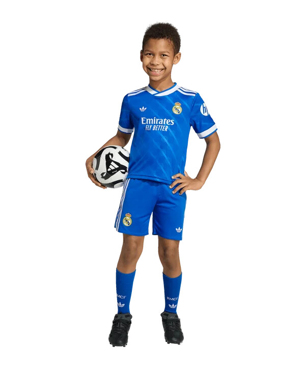 adidas real madrid trikos set 3rd 20252026 kids plava
