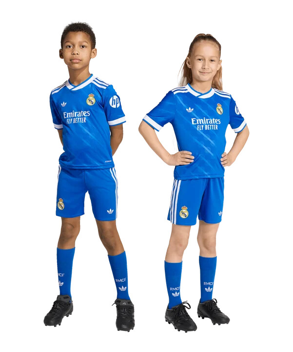 adidas real madrid trikos set 3rd 20252026 kids plava