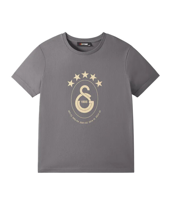 galatasaray istanbul galatasaray istanbul 5 zvjezdica majica za djecu siva