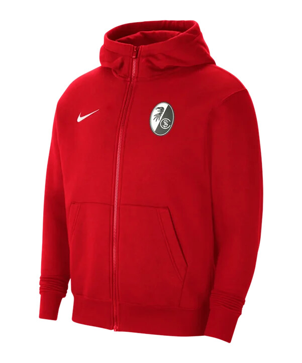 nike sc freiburg flis majica s kapuljačom za djecu crvena f657