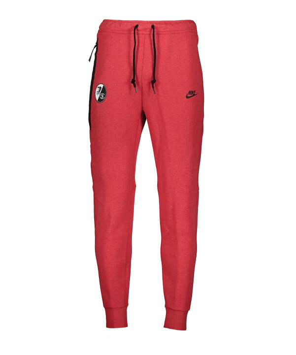 nike sc freiburg tech flc hlače za trčanje crvene f672