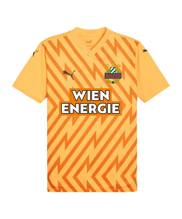 puma sk rapid vratarski dres 20242025 dječji žuti f61
