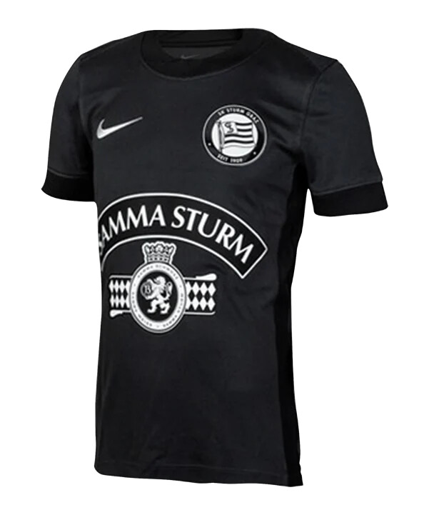 dječji domaći dres nike sk sturm graz 20252026 crni f010