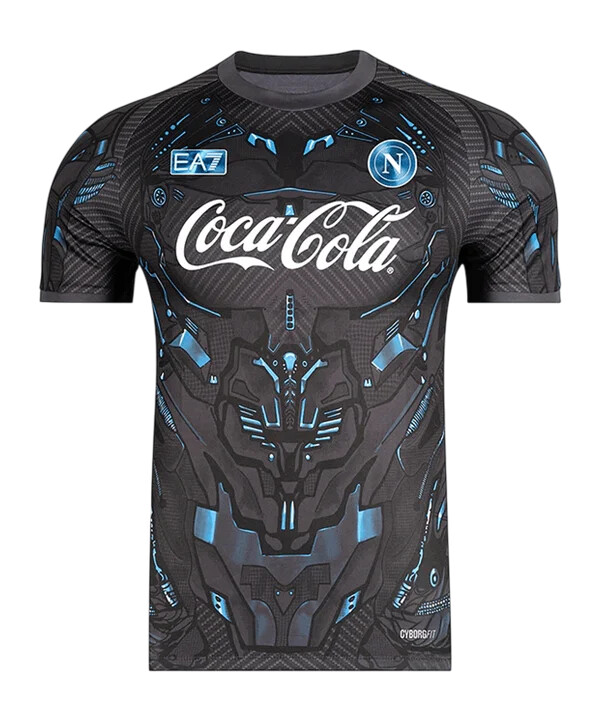 ea7 ssc napoli trening majica 20252026 crna