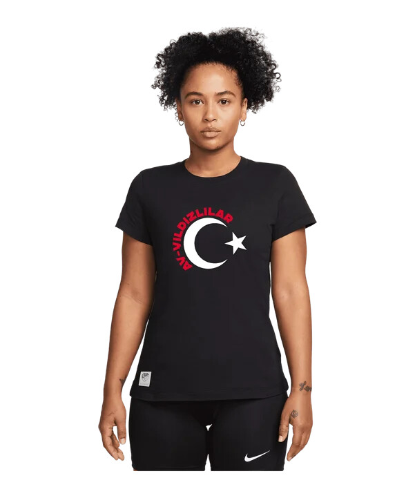 nike tff majica kratkih rukava ec 2024 damen schwarz