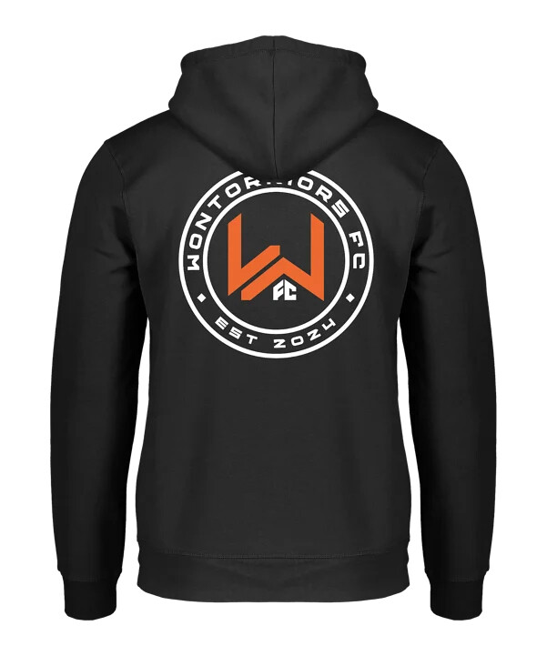 wontorriors fc navijačka majica s kapuljačom crna fc002