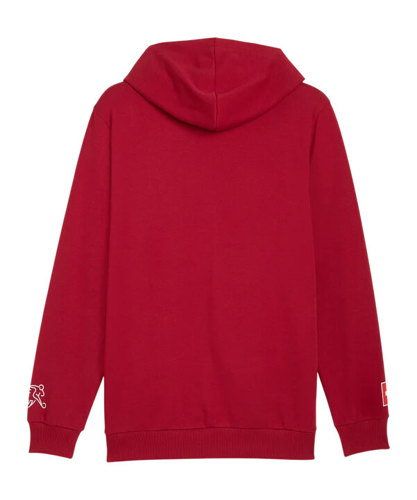 puma Švicarska ftblculture majica s kapuljačom crvena f02